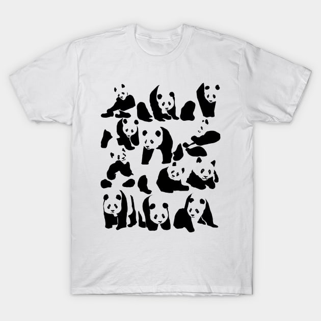 Panda Characters T-Shirt by absolemstudio